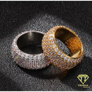 Bague Statement Multi-Rangées en Argent Sterling 925 et Moissanite Diamantée pour Marques de Bijoux - Vente en Gros - Product Image 3