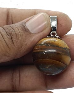 Colgante de Cristal con Forma de Bola de Ojo de Tigre Natural Grabado, Tendencia de Moda, de Gujarat - Para el Día de la Madre y Regalos Empresariales - Product Image 5