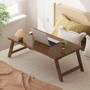 Mesa de estudio minimalista de bambú, escritorio duradero y resistente para el hogar, estudio, trabajo con portátil, lectura, escritura y ahorramiento de espacio en interiores. - Product Image 1