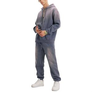Ensemble de survêtements unisexe personnalisé pour la gym, pantalon de jogging empilé, streetwear, sweat à capuche délavé à l'acide, ensemble de survêtement pour homme, tenue de sport 2026 - Product Image 3
