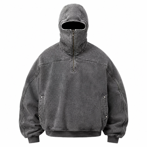 Sudaderas con capucha para hombre de calidad premium con lavado ácido, artículo de tendencia, el mejor MOQ 100%, sudaderas con capucha de moda Unisex de lana de algodón - Product Image 3