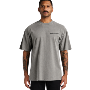 เสื้อยืดคอกลมแขนสั้นทรงหลวมผ้าฝ้ายลำลองสไตล์มินิมอลสตรีทแวร์ขายส่งเสื้อผ้าลำลองประจำวัน - Product Image 1