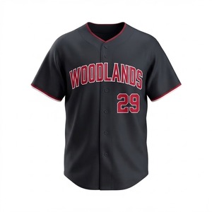 Camisetas de Béisbol Personalizadas Unisex Blancas, Negras y Rojas con Estampado, Transpirables, de Manga Corta, Corte Regular, para Todas las Temporadas, para Béisbol y Sóftbol - Product Image 2