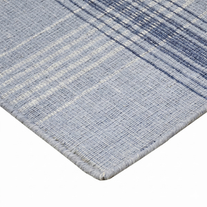 Tapis antidérapant DECORDEC en laine tissée plate, gris ardoise et bleu marine, à motif écossais moderne, pour salon, chambre et intérieurs d'hôtel - Product Image 6