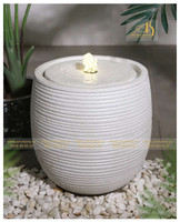 Fontaine murale d'intérieur légère en polyfibres de verre WF079H47, fabrication vietnamienne, design en béton