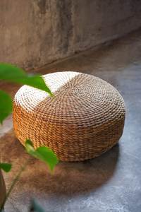 Cojín de Piso Redondo de Jacinto de Agua Natural de Vietnam, Tejido a Mano, para Yoga Zen, Tatami, Asiento - Product Image 3