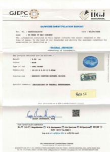 Zafiro azul ovalado natural de 6.59 quilates de Sri Lanka, piedras preciosas sueltas para la fabricación de joyas y anillos BSOH-56 - Product Image 6