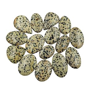 Hot Selling Dalmatian Jasper <b>Worry</b> <b>Stone</b> Hand Polished Crystal for Stress Relief and Healing Wholesale <b>Stone</b> - Product Image 1