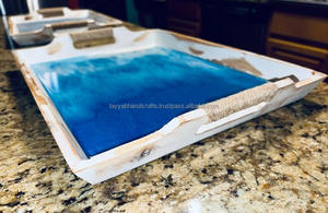 Plateau de service en bois le plus récent avec surface facile à nettoyer, taille personnalisée pour les cuisiniers occupés, service de nourriture - Product Image 3