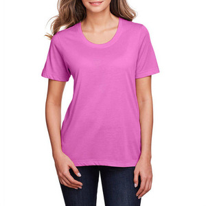 T-shirt personnalisé en gros avec logo imprimé, meilleur design, pour femme, en coton vierge, col rond, coupe ajustée - Product Image 5