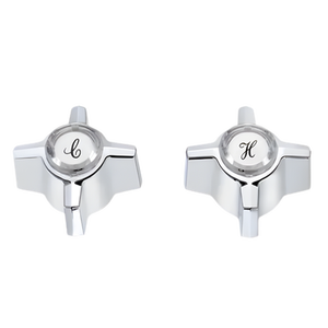 HDZ0019 ก๊อกน้ำห้องครัวและห้องน้ำ แบบร้อน/เย็น พร้อมมือจับเปลี่ยนได้ ผิวโครเมียม วัสดุสังกะสี ติดตั้งแบบขันเกลียว - Product Image 1