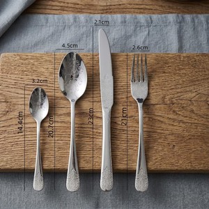 Ensemble de couverts élégants en acier inoxydable, finition miroir, passe au lave-vaisselle, couverts de mariage, 4 pièces - Product Image 1