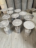 Tables à plateau festonné laquées écologiques personnalisées, pieds réglables en hauteur, pliables pour salon, design contemporain