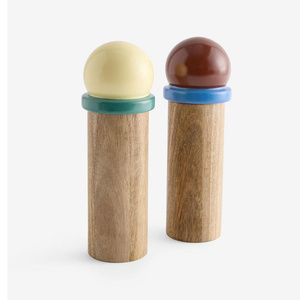 เครื่องบดเกลือและพริกไทยแบบแมนนวล ดีไซน์เฉพาะตัว สีและขนาดปรับแต่งได้ ผลิตจากวัสดุเคลือบเงา ผลิตโดยผู้ผลิตจากเวียดนาม - Product Image 1