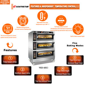 Four à sole électrique commercial Southstar à trois niveaux avec panneau intelligent en acier inoxydable 380V pour restaurants, boulangeries et hôtels - Product Image 5