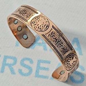 Brazalete Magnético de Cobre Ecológico con Motivo de Árbol, Terapia Bio, Recuperación Muscular, Bienestar Deportivo, Cuidado de la Salud, Hecho a Mano - Product Image 5