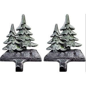 Creative Silver Christmas <b>Stocking</b> Hooks Metal Christmas Tree <b>Stocking</b> <b>Hanger</b> With Star Festive Accessory Mantle Decor Hook - Product Image 6