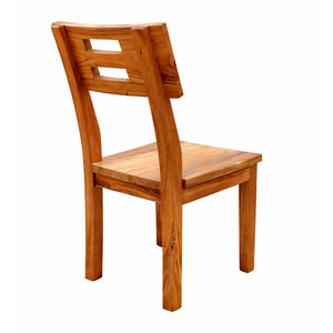 Chaise de salle à manger moderne en bois de Suar organique robuste et écologique, style sans accoudoirs, chaise en bois robuste pour entrée, hôtel, décoration commerciale - Product Image 5