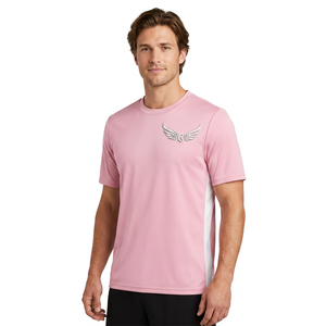Crew Neck Short Sleeve Solid Color T-<b>shirt</b> Unisex Adult Breathable Polyester Regular Fit All Seasons - Product Image 3