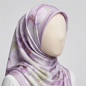 Women Floral <b>Chiffon</b> Hijab Digital Print Breathable Daily Wear Middle East Ethnic <b>Scarf</b> Shawl - Product Image 1