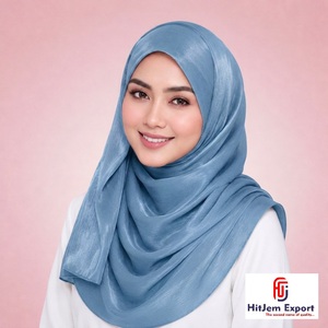 Custom Zimmy Choo Plain Hijab Scarf <b>Silk</b> Feel <b>Head</b> <b>Wrap</b> Shawl OEM ODM Customized Textile Manufacturing Service Provider India - Product Image 3