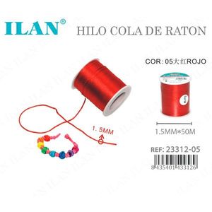 Cordón de Cola de Rata ILAN de 1.5 mm x 50 m, Rojo, para la Fabricación de Joyas - Product Image 3