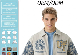Blouson Bomber Personnalisé d'Usine Épais Imperméable Hiver Brodé Coupe-Vent Décontracté Streetwear Style Letterman Baseball - Product Image 3