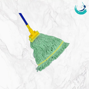 KSR High Quality Industrial Grade Green Cotton Mop Head Eco-friendly Reusable Fast-Drying Self-Wringer 5" Wide Durable Double - Product Image 3