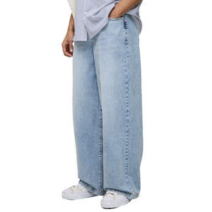 กางเกงยีนส์ทรงหลวมสำหรับผู้ชาย สไตล์สตรีทแวร์ โอเวอร์ไซส์ - Product Image 1