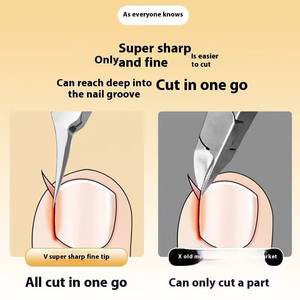 Coupe-ongles professionnel en acier inoxydable, lame incurvée, ouverture large, lame plate et tranchante, style simple pour les ongles des doigts et des orteils des adultes - Product Image 4