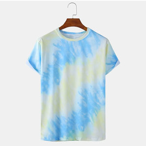 Wholesale Trendy <b>Tie</b> <b>Dye</b> T <b>Shirts</b> for Men New Fashion Style 100 Percent Cotton Blank Oversized Streetwear Casual Summer - Product Image 2