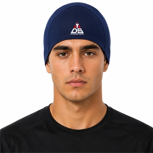 Bonnet de bain unisexe en silicone, ajustement confortable, élastique en spandex, accessoire de maillot de bain pour adulte, extensible et doux, service OEM, bonnet de bain imperméable - Product Image 1