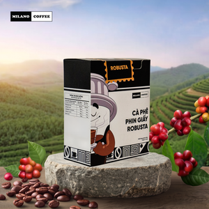 กาแฟโรบัสต้าแบบดริป บรรจุกล่อง 60 กรัม ยี่ห้อมิลาโน่ กาแฟสำเร็จรูปพร้อมชง - Product Image 1
