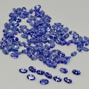 Pierre précieuse tanzanite ovale facettée 3x5mm, qualité AAA, bleu violet, pour bague et pendentif. - Product Image 3