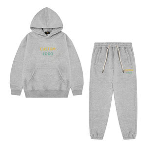 Conjuntos Deportivos Escolares al por Mayor, Sudadera con Capucha y Pantalones Deportivos para Niños - Product Image 4