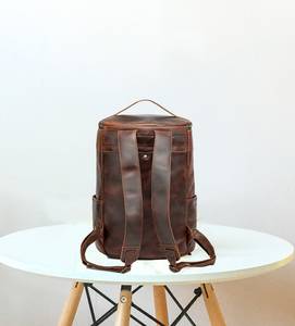 กระเป๋าเป้สะพายหลังหนังแท้กันน้ำ ป้องกันการโจรกรรม สไตล์วินเทจ สำหรับเดินทาง รุ่น LBP-0325 - Product Image 3