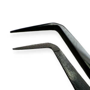 Pinces à cils professionnelles durables antistatiques en acier inoxydable avec une prise confortable pour les extensions de faux cils - Product Image 5