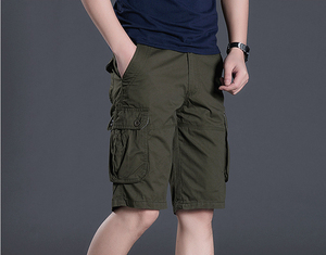 <b>Mens</b> Vintage Distressed Printed 100% Cotton 3/4 <b>Long</b> Running <b>Shorts</b> Custom Plus Size Baggy Workout Sweat <b>Shorts</b> - Product Image 3
