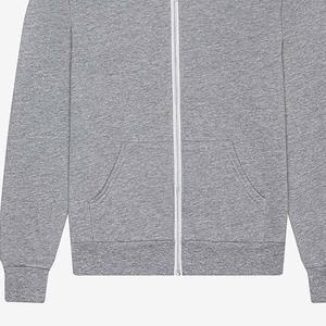 Sweat-shirts à capuche écologiques avec fermeture éclair, en tissu respirant, molleton de coton, couleur gris, manches longues, vêtements pour hommes - Product Image 4