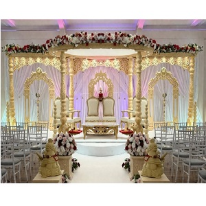 ชุดมันดัปงานแต่งงานแบบอินเดียกูจาราติ อวิกา มันดัป ดัลลัส ฮินดู ทำจากไม้เคลือบผิว คุณภาพพรีเมียม แบบถอดประกอบได้ สำหรับงานแต่งงานที่จัดขึ้นในสถานที่ต่างๆ - Product Image 1