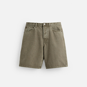 Pantalones Cortos para Hombre, Color Negro Sólido, Estilo Bermuda, Cintura Media, Cierre de Botones, Casuales, Tejido de Algodón Transpirable, Estilo Personalizado 2026 - Product Image 6