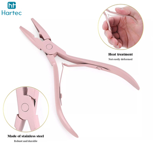 Pince à micro-anneaux de haute qualité pour extensions capillaires, outils professionnels à double poignée en caoutchouc pour une utilisation facile - Product Image 4