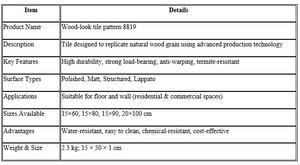 กระเบื้องลายไม้ 15×80 ซม. – ลาย 8819 - Product Image 4