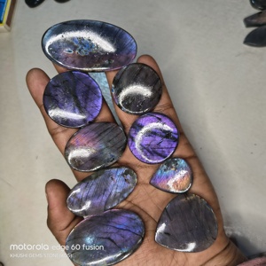 Gran Oferta: Lote de Cabujones de Labradorita Natural Hermosos, Pulidos y Lisos, con Efecto de Juego de Color y Fuego, Certificados, de 20-45mm, para Joyería - Product Image 1