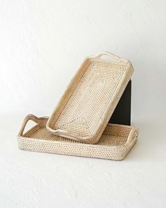 Vietnam High Quality Rectangular <b>Tea</b> Coffee Serving <b>Tray</b> Woven Wicker Rattan <b>Trays</b> Best Selling Cheap Price - Product Image 5