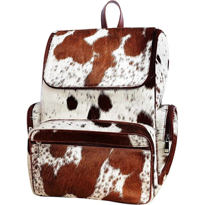 Mochila con estampado animal de piel sintética, 15 pulgadas, con múltiples bolsillos, mochila unisex para el día a día, cierre con cremallera, para todas las estaciones - Product Image 5