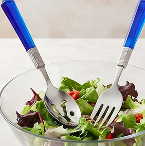 Ensemble de couverts en acier inoxydable de qualité supérieure avec élégant manche en acrylique bleu, ustensiles de cuisine et articles hôteliers pour les mariages - Product Image 4