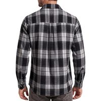 Chemise décontractée pour homme en flanelle épaisse respirante, coupe décontractée, col rabattu, manches longues, 100 % coton, motif tartan anthracite personnalisé