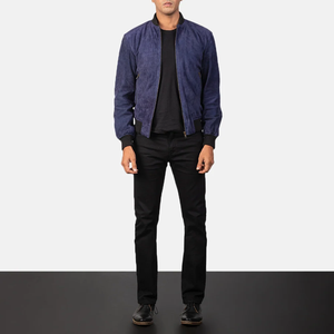 5. Blouson Bomber en Faux Daim pour Homme, Veste Légère Décontractée Style Streetwear, OEM ODM, Logo Personnalisé, Vente en Gros, Fabricant, Fournisseur d'Usine - Product Image 5