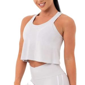 Blusa Casual sin Mangas para Mujer, Corte Regular, Cintura Alta, Transpirable, Ecológica, con Logotipo Frontal, Elástica, Estampado de Hojas - Product Image 1